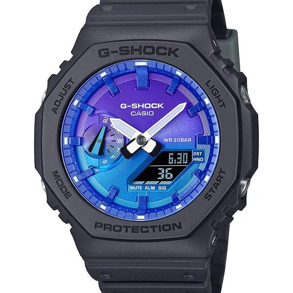 Orologio da uomo analogico-digitale CASIO G-SHOCK GA-2100FL-1AJF JDM Carbon Core Guard nero