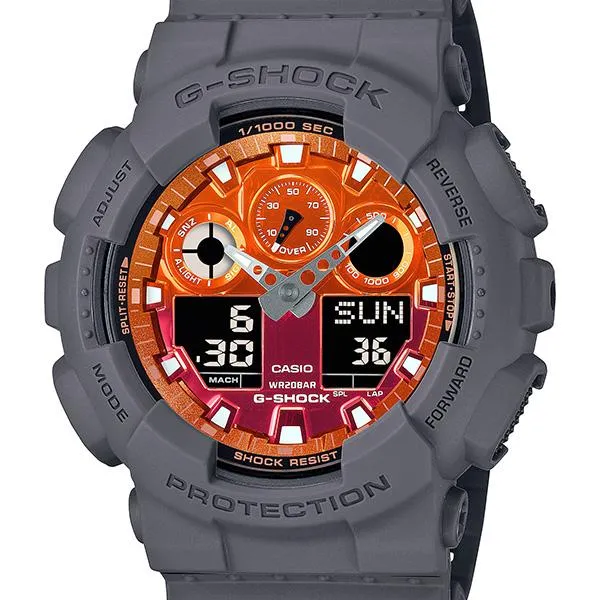 GA-100FL-8AJF Orologio da uomo CASIO G-SHOCK THE FLAME INSIDE