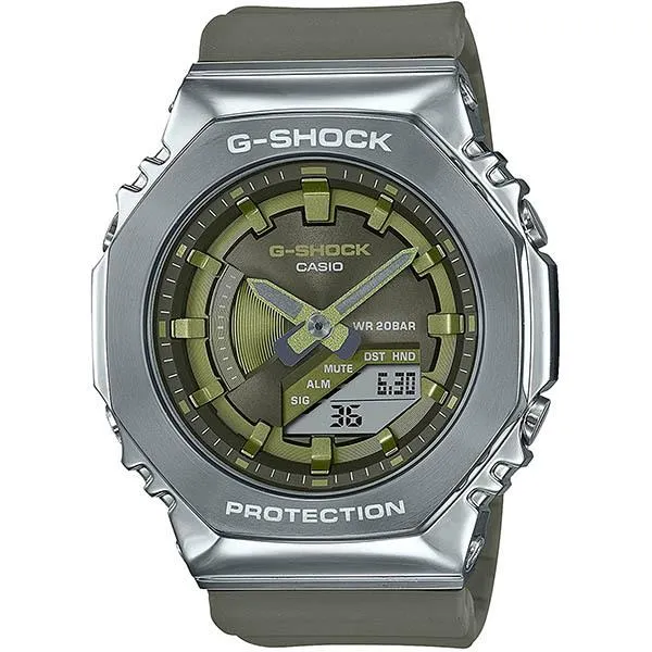 Orologio da uomo CASIO G-SHOCK GM-S2100-3AJF in metallo verde ottagonale