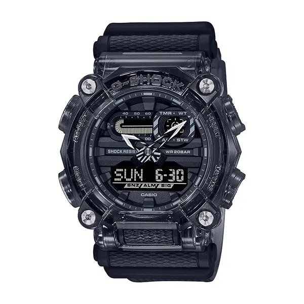 Orologio da uomo CASIO G-SHOCK scheletrato nero, modello GA-900SKE-8AJF