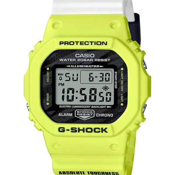 DW-5600TGA-9JF G-SHOCK CASIO Orologio digitale da uomo giallo Lightning