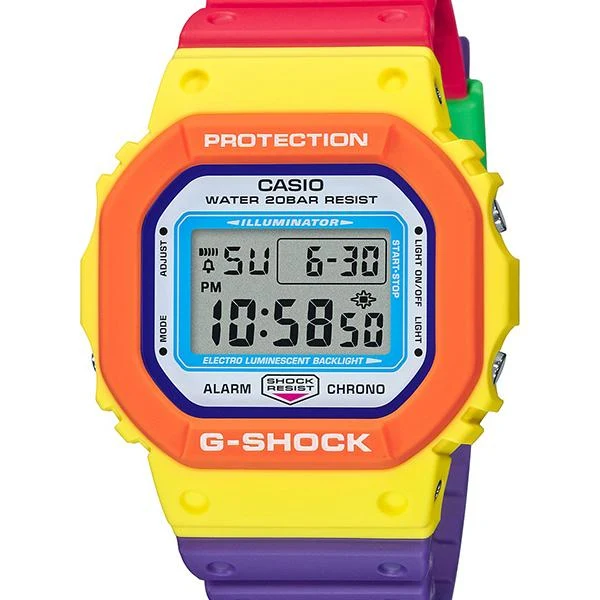 Orologio da uomo multicolore psichedelico G-SHOCK CASIO DW-5610DN-9JF