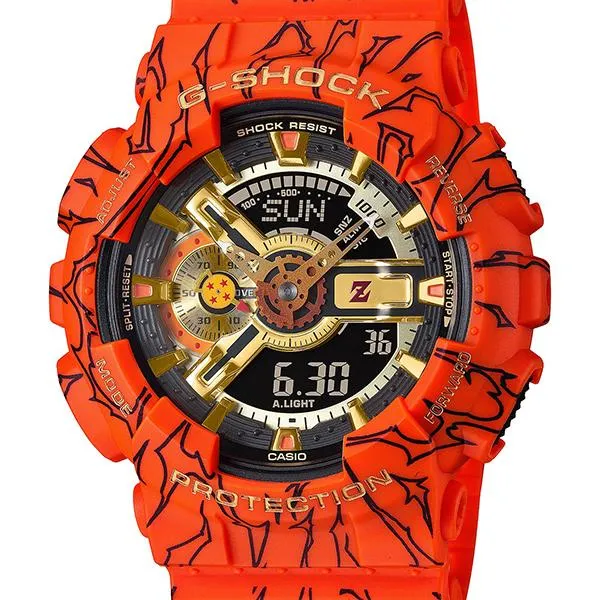 Orologio da uomo G-SHOCK CASIO modello GA-110JDB-1A4JR in collaborazione con Dragon Ball Z.