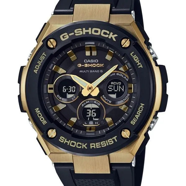 Orologio G-SHOCK CASIO G-Steel di medie dimensioni, radiocontrollato e a energia solare, modello G-Steel G-Steel, GST-W300G-1A9JF