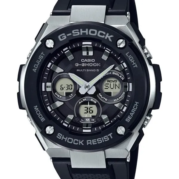 Orologio G-SHOCK CASIO G-Steel di medie dimensioni, radiocontrollato e a energia solare, modello G-SHOCK in metallo, formato CASIO G-Steel.