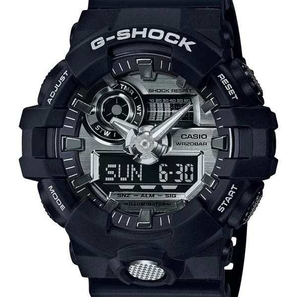 GA-710-1AJF G-SHOCK CASIO Colore Sgargiante Semi Opaco Super Illuminator Nero Argento