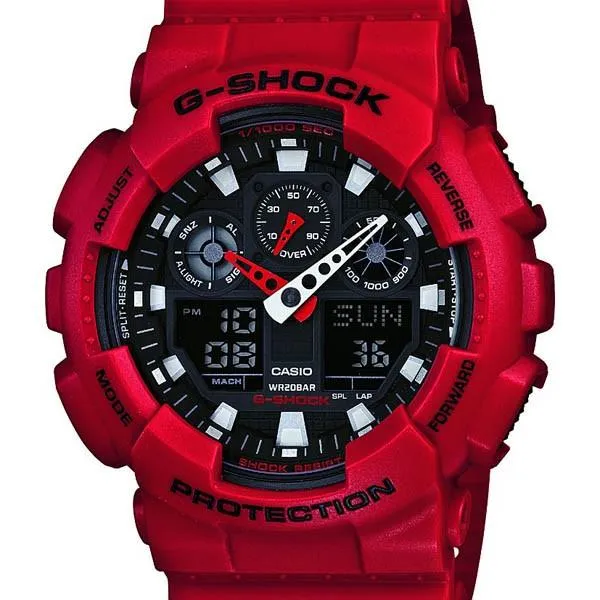 GA-100B-4AJF CASIO G-SHOCK Athleisure Indicatore di velocità rosso