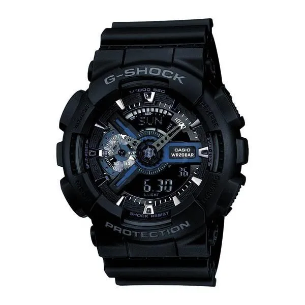 GA-110-1BJF CASIO G-SHOCK Analogico Nero Athleisure Tutto Nero