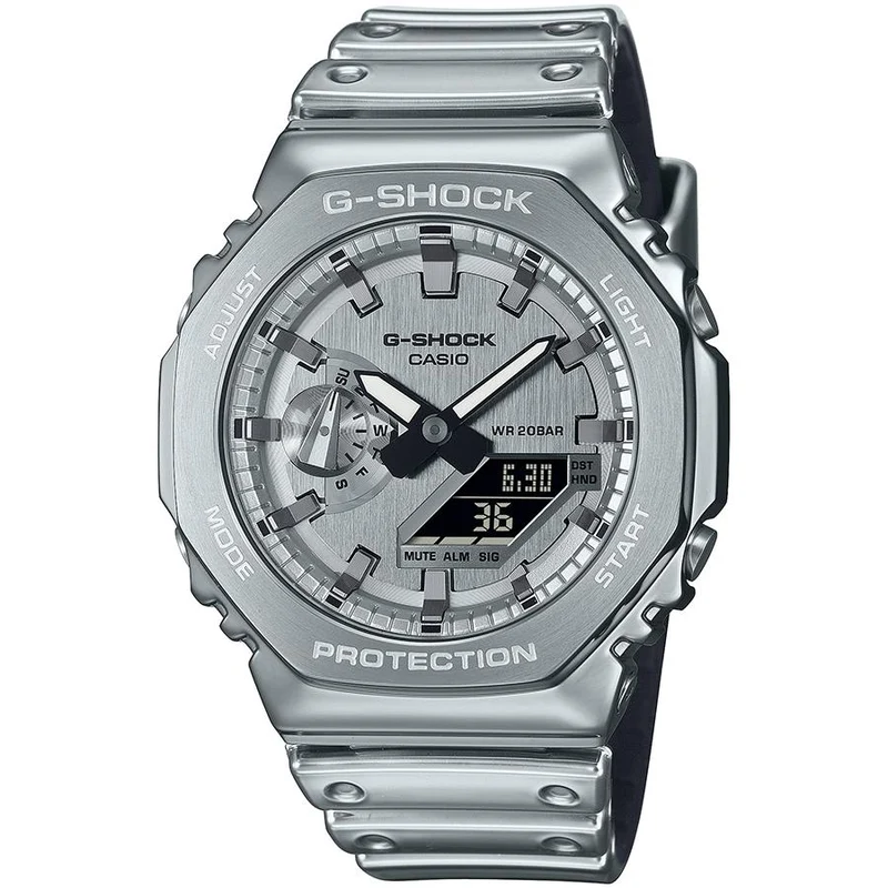 Orologio da uomo G-SHOCK CASIO GM-2100YM-8AJF in metallo argentato