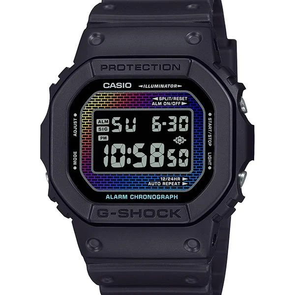Orologio da uomo CASIO G-SHOCK Rainbow Brick Wall modello DW-5600RW-1JF