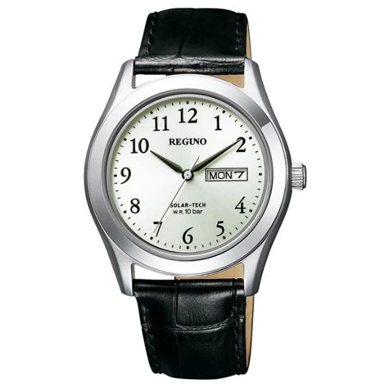 Orologio da uomo Citizen REGUNO Solar Tech KM1-211-10 con cinturino in pelle