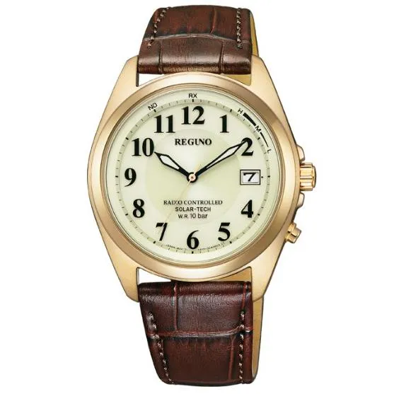 Orologio Citizen - REGUNO - KS3-123-80 - Cinturino in pelle - Tecnologia solare - Orologio solare radiocontrollato da uomo