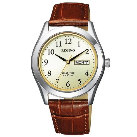 Orologio da uomo Citizen REGUNO Solar Tech KM1-211-30 con cinturino in pelle