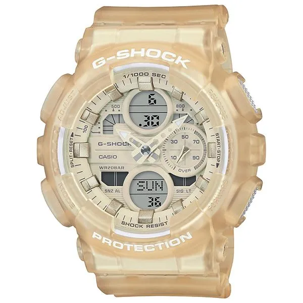 Orologio da uomo G-SHOCK CASIO GMA-S140NC-7AJF con cinturino scheletrato in resina di medie dimensioni.