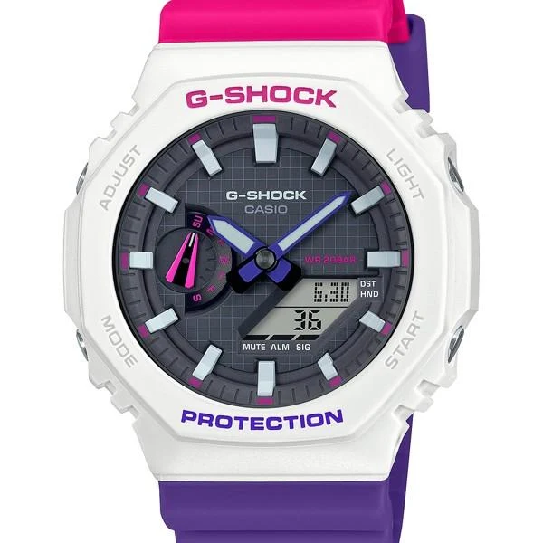 Orologio da uomo G-SHOCK CASIO GA-2100THB-7AJF, stile anni '1990, ottagonale e resistente agli urti.