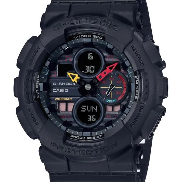 Orologio da polso da uomo G-SHOCK CASIO con cronometro, modello GA-140BMC-1AJF