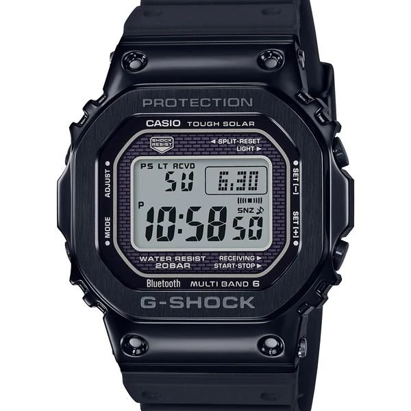 Orologio da uomo CASIO G-SHOCK GMW-B5000G-1JF JDM in metallo, acciaio inossidabile, radio, solare e Bluetooth.