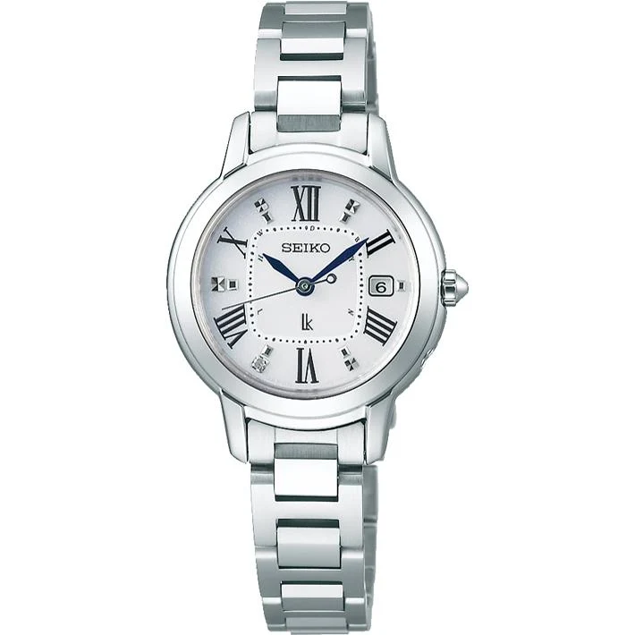 Orologio da donna SEIKO LUKIA SSQW035 a energia solare e radiocontrollato, con diamanti inclusi.