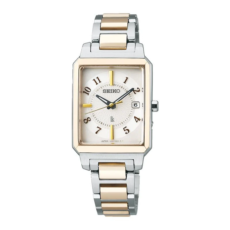 Seiko - Lucia - SSVW194 - Onda radio solare - Donna - Acciaio inossidabile - Cassa quadrata -