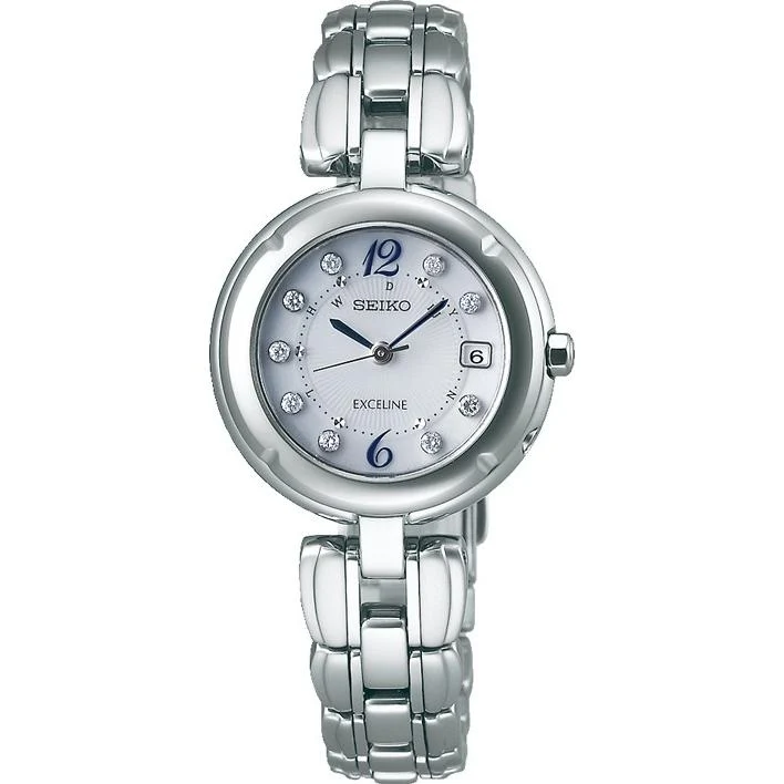 Orologi - SEIKO - Exceline - SWCW121 - Donna - Radio orologio solare - Titanio - Diamante incluso -