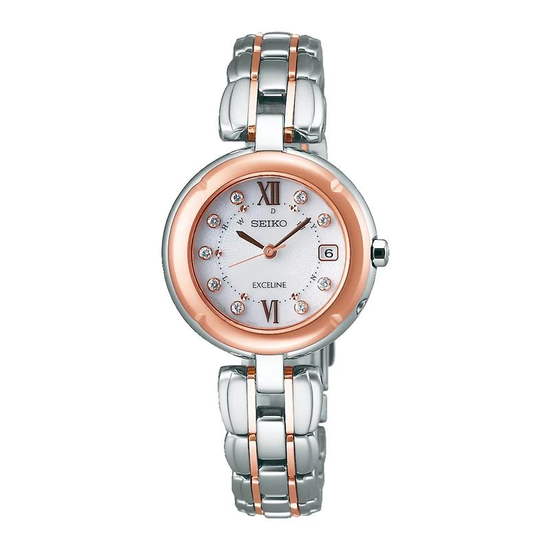 Orologi - SEIKO - Exceline - SWCW124 - Donna - Radio orologio solare - Titanio - Diamante incluso -