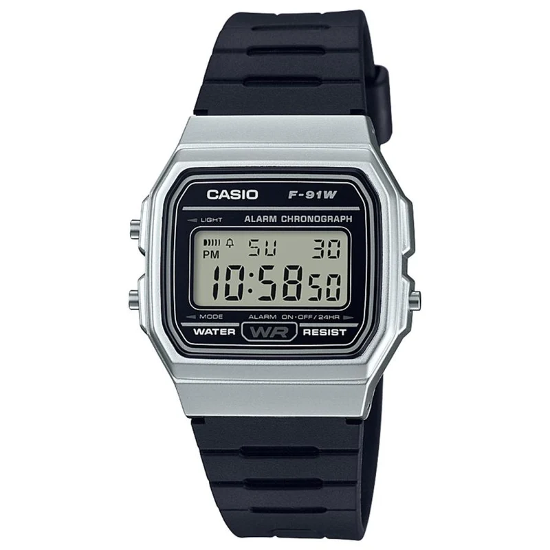 Orologio digitale CASIO Collection F-91WM-7AJH, stile retrò, unisex, resistente all'acqua.