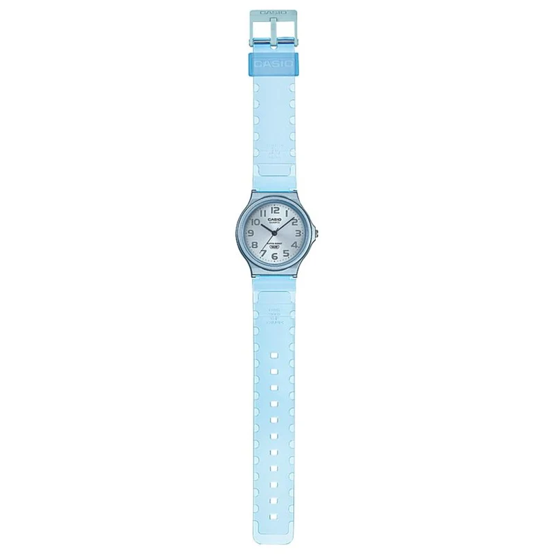 Orologio unisex CASIO Collection MQ-24S-2BJF JDM Standard Analog Quartz Skeleton Clear Blue
