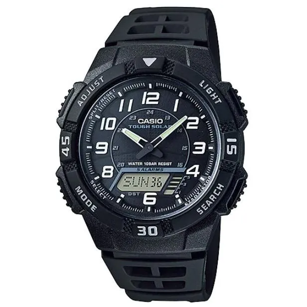 Orologio da uomo analogico-digitale CASIO Collection AQ-S800W-1BJH JDM Tough Solar con funzione World Time.