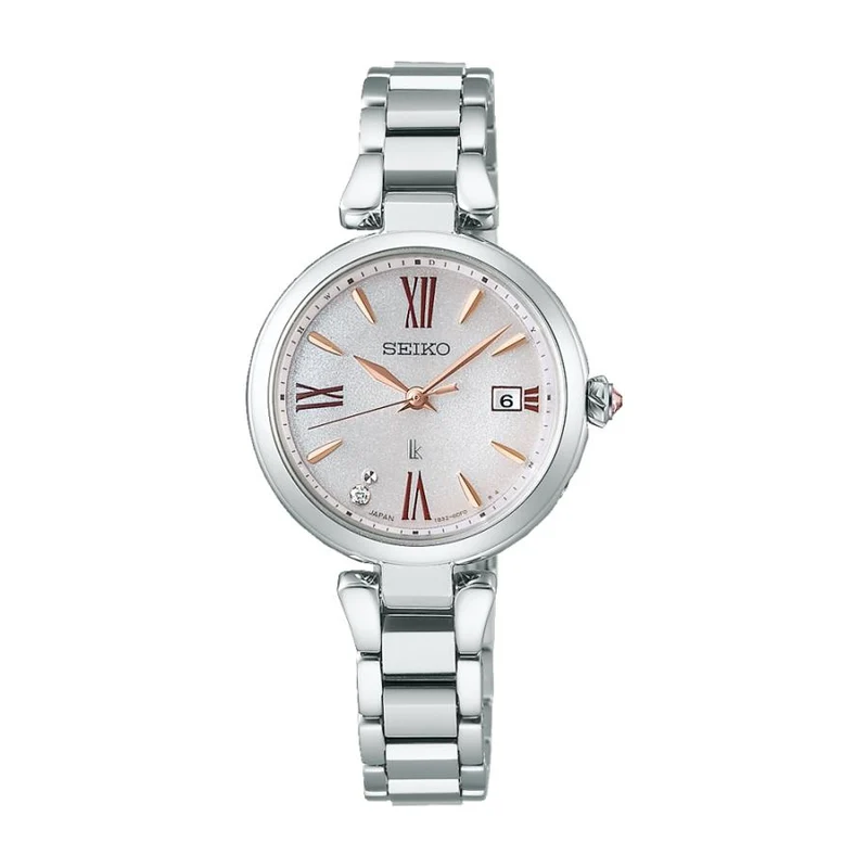 Orologio da donna SEIKO LUKIA Grow SSQW081 a energia solare e radiocontrollato con diamanti creati in laboratorio.