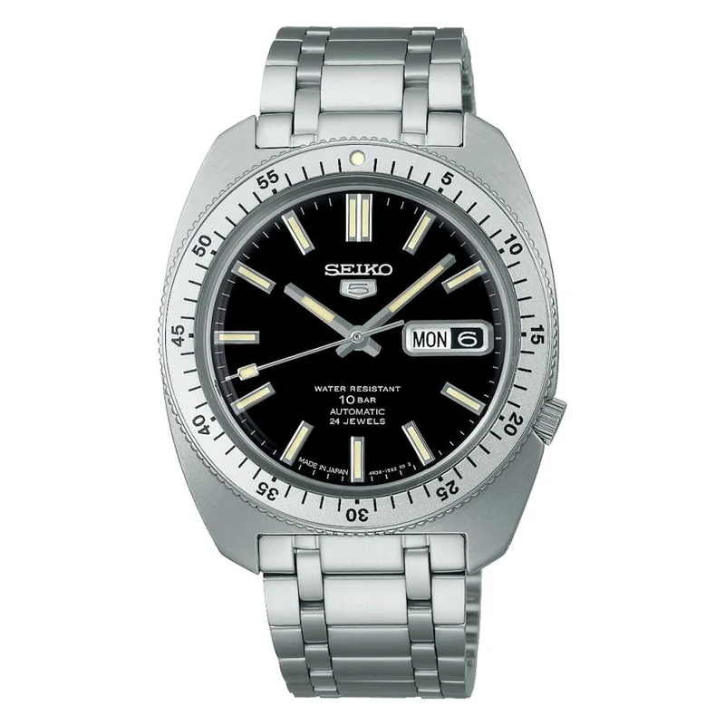 Orologio da uomo automatico SEIKO 5 SPORTS SBSA313 JDM SKX Heritage Design Reissue Limited Edition con quadrante nero.