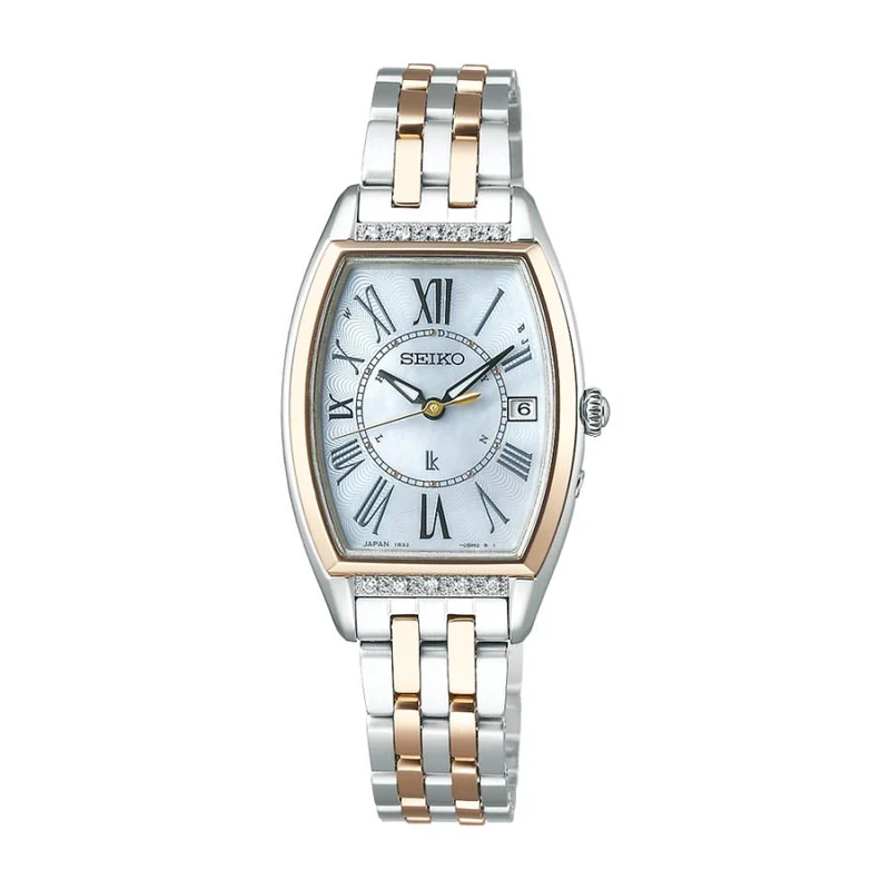 Seiko - Lucia - SSVW180 - Radio a onde solari - Donna - Acciaio inossidabile -