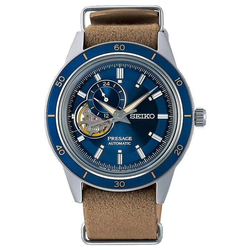 SARY213-Orologio-Seiko-Automatico-Meccanico-Seiko-Presage-Stile anni '60-Cuore aperto-