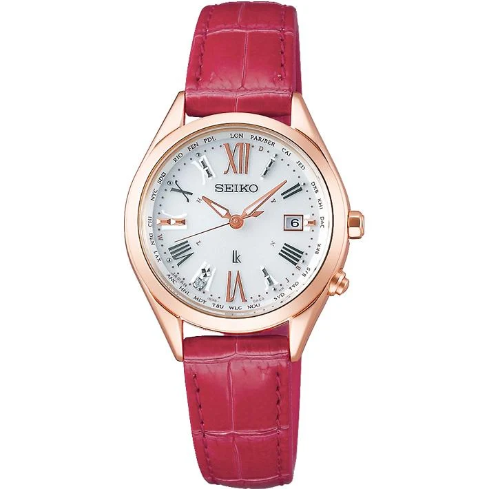 SSQV042-Orologio-Seiko-Lukia-LUKIA-Radiocontrollato a energia solare-Da donna-Con diamanti-Ora mondiale---
