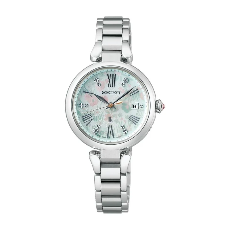 Orologio SEIKO-LUKIA-Grow-SSQW089-LUKIA-Grow-FEILER-Edizione limitata in collaborazione-Radiocontrollato a energia solare-Da donna-Con diamanti creati in laboratorio inclusi-