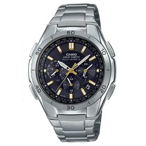 Orologio da uomo CASIO Wave Ceptor WVQ-M410TD-1A2JF JDM Tough Solar Multiband 6 Radio Chronograph con cinturino in titanio, resistente all'acqua fino a 10 ATM e leggero.