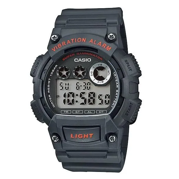 Orologio da uomo CASIO Collection W-735H-8AJH JDM Standard Digitale con allarme a vibrazione e batteria da 10 anni.