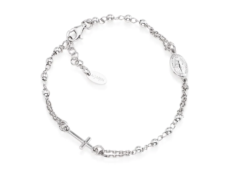 Rosari In Argento | Bracciale rosario | BROB3