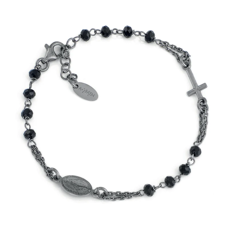 Rosari Con Cristalli | Bracciale rosario | BRONN3