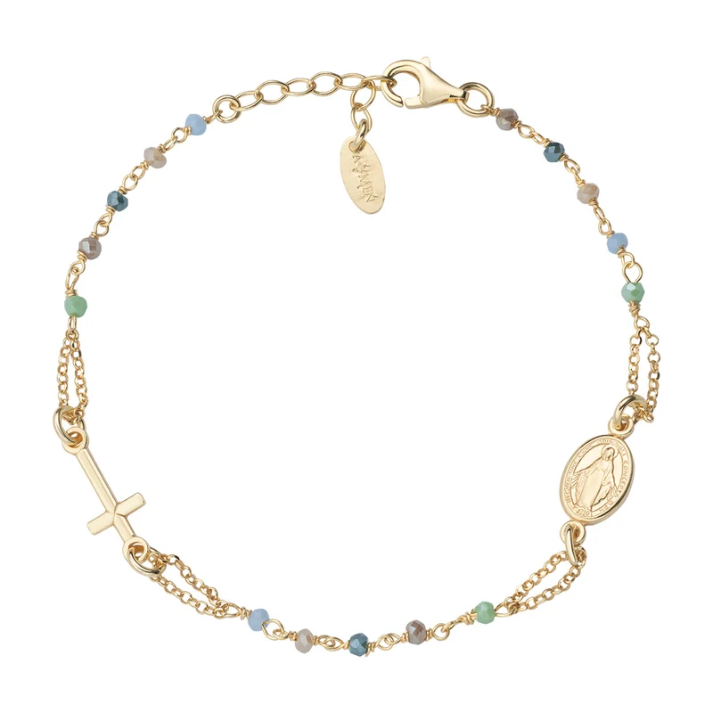 Rosari Con Cristalli | Bracciale rosario | BRO25GMUV3