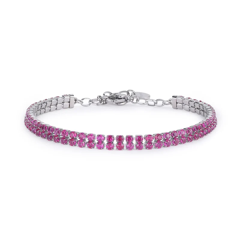 Bracciale tennis in acciaio 304 e cubic zirconia