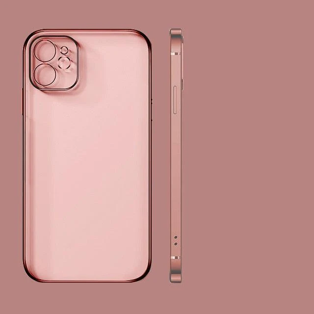 Capinha Square c/ Detalhe nas Bordas- Rosa Ouro