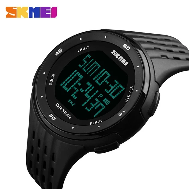 Men Digital Watch LED Display Waterproof