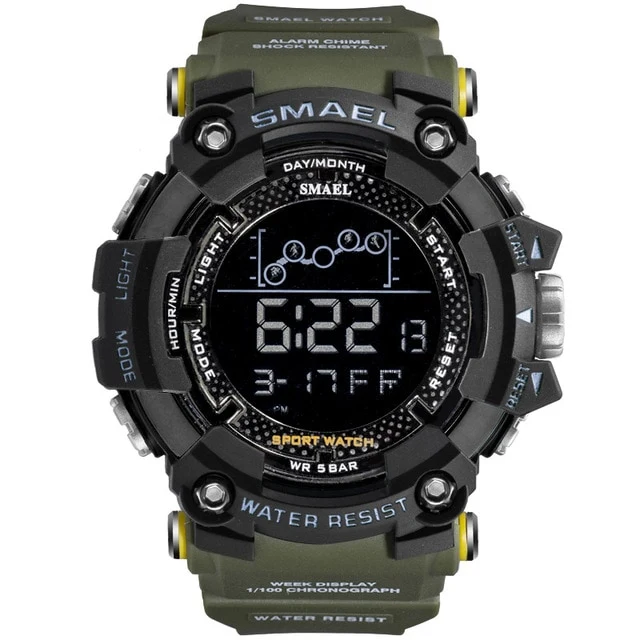 Men Orange Multifunction Waterproof Digital Watch