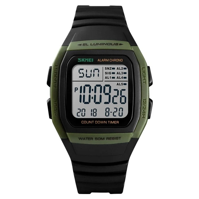 Sports Digital Watch Waterproof Alarm Man