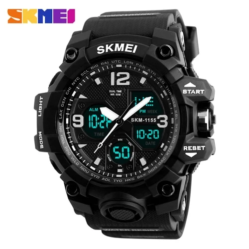 Sports Watches Men Quartz Analog LED Digital