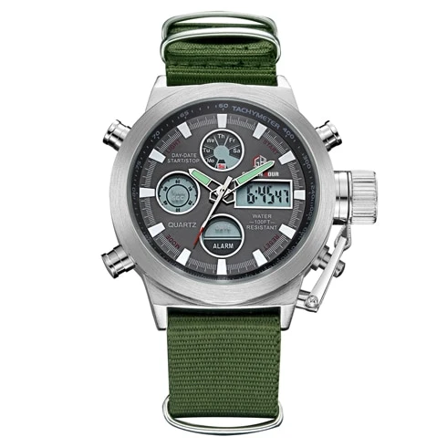 Men Sports Watches with Nylon Strap Digital