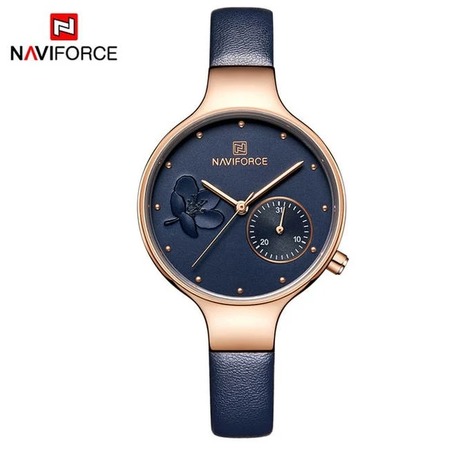 Women Fashion Blue Quartz Watch