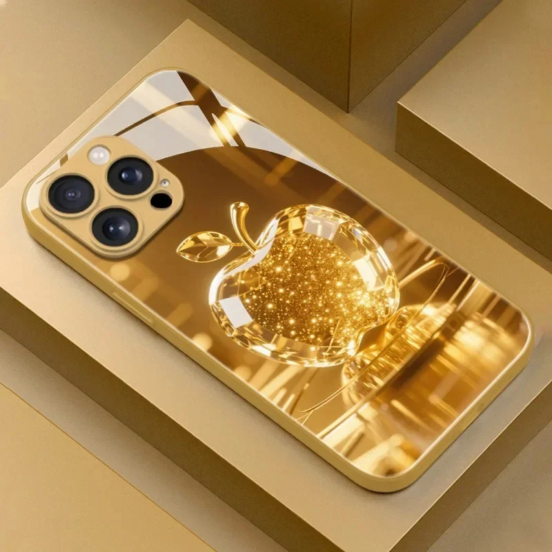 Case Espelhada Ouro Cristalizada - iPhone
