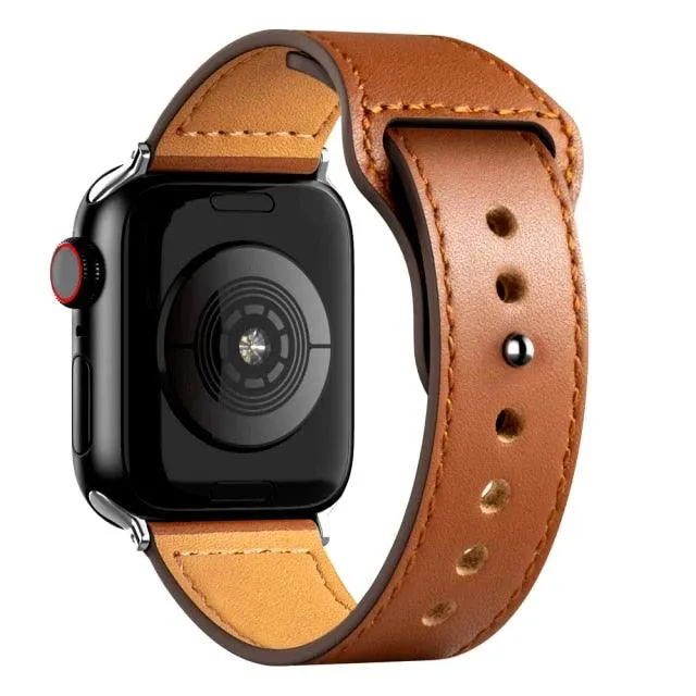 Pulseira de couro p/ iWatch series 3 4 5 6 SE 7